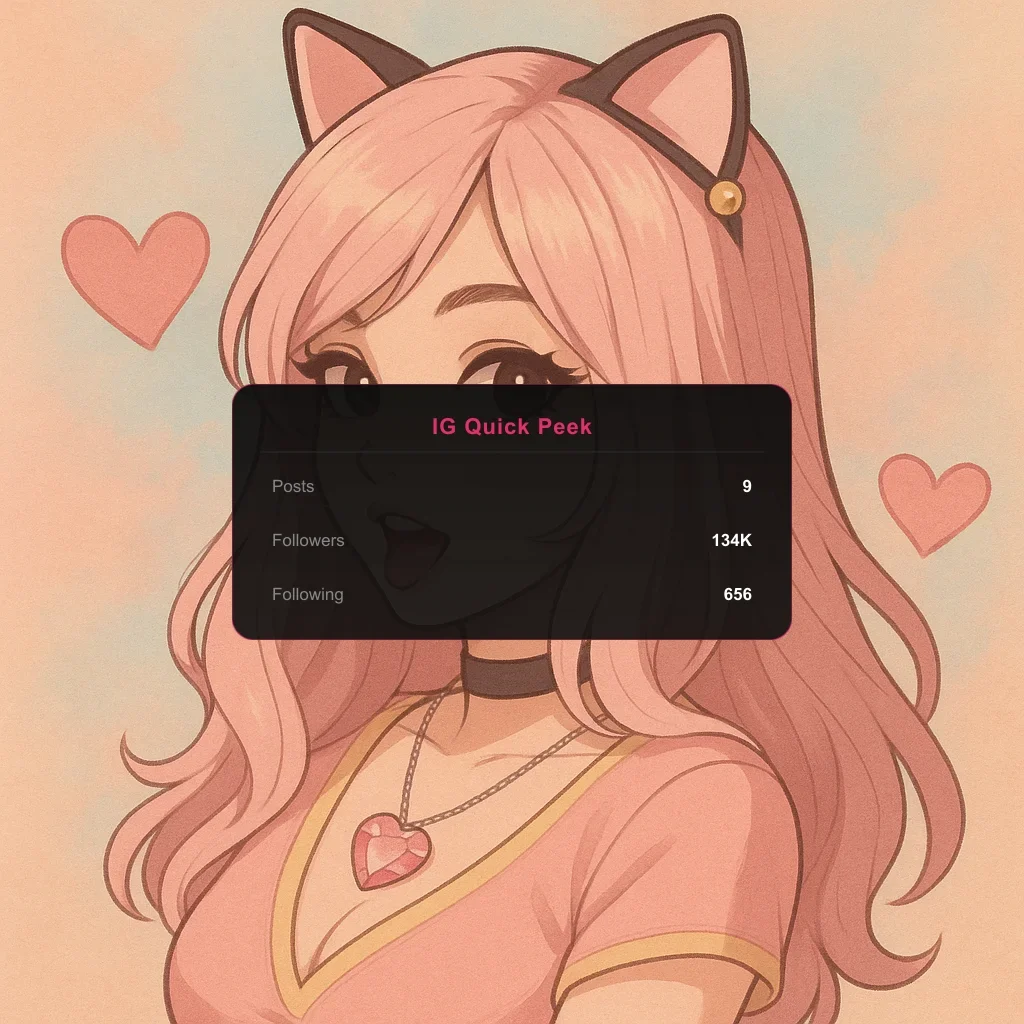 Belle Delphine Portrait illustration + OnlyFans Quick Stats overlay